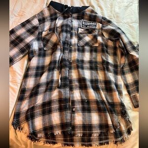 Badwood beige/tan flannel